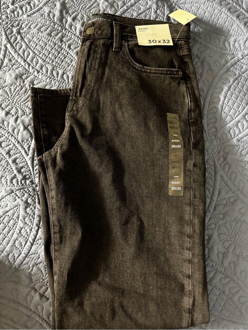 Aeropostale Men’s Black Baggy Jeans - 30x32